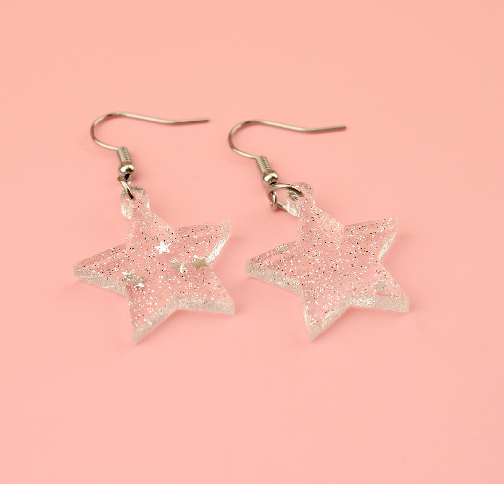 Small Stars Are Blind Earrings - Sour Cherry