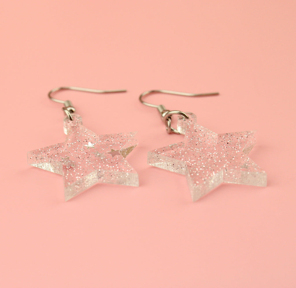 Small Stars Are Blind Earrings - Sour Cherry