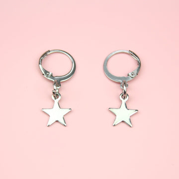 Star Hoop Earrings - Sour Cherry